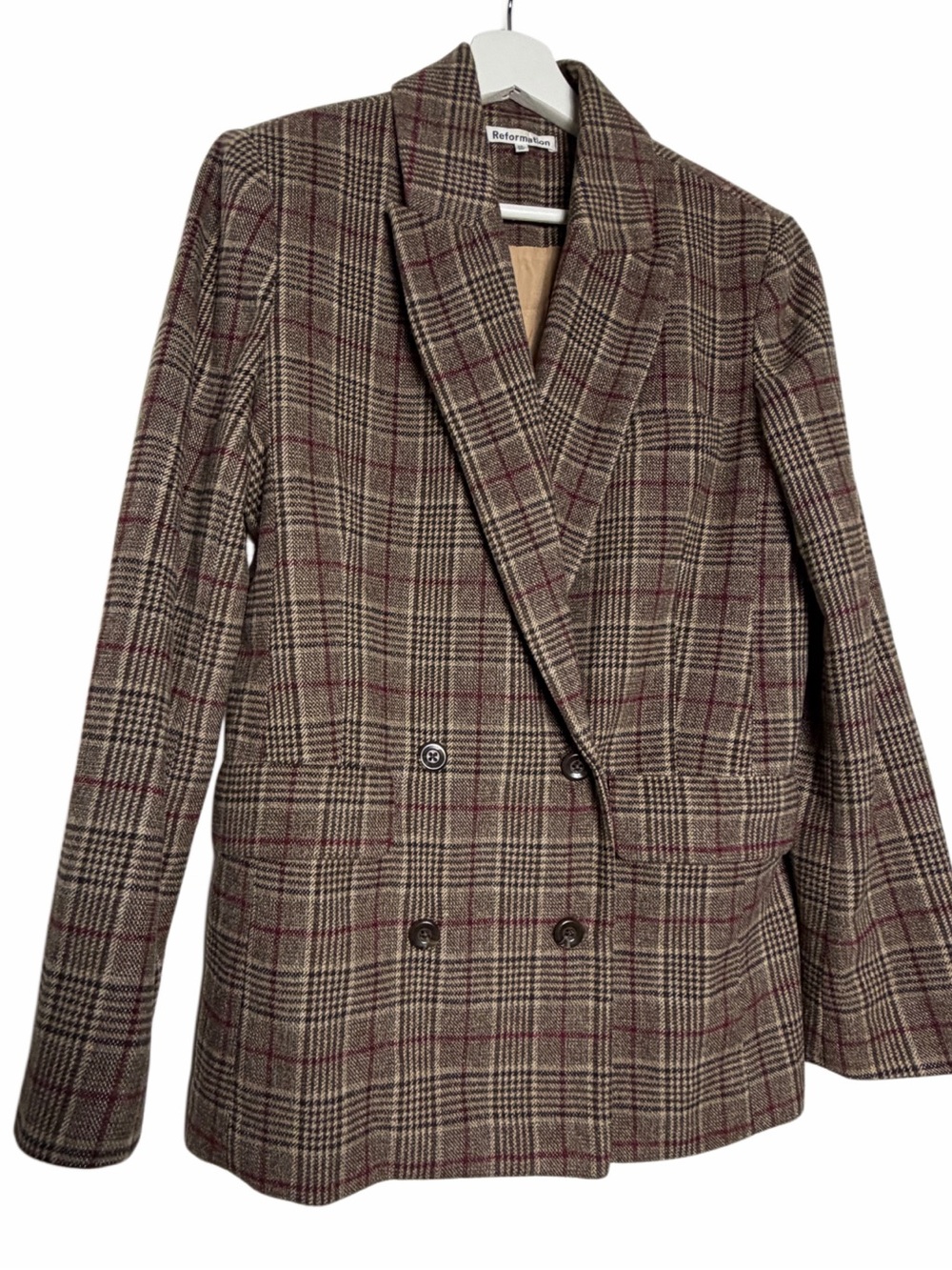 Reformation Winston Plaid Blazer - Picture 3 of 7